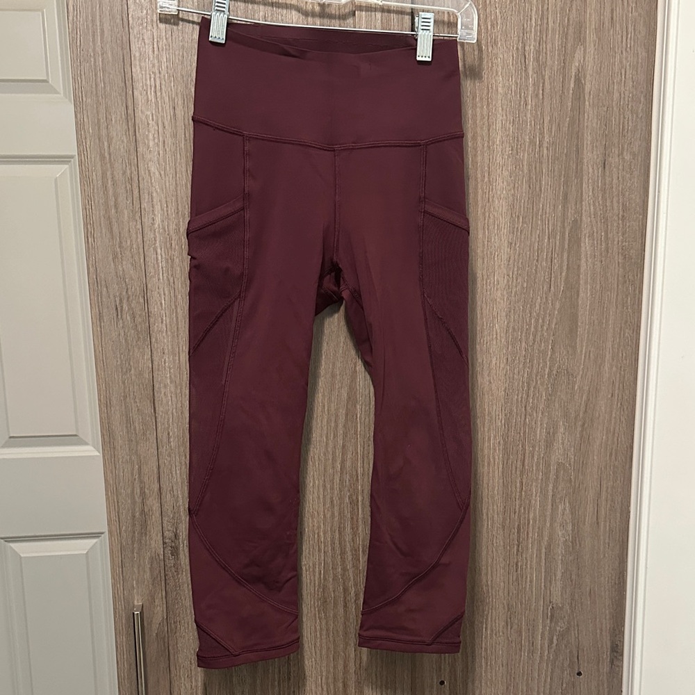 Lululemon Athletica Burgundy Leggings